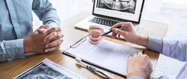 satisfied mature woman with dentures in Jacksonville